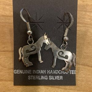 Sterling Silver Horse Earrings